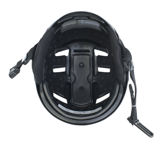 ION Slash Amp helmet interior top-down view showing 360°-Fit system and EPS foam liner in black