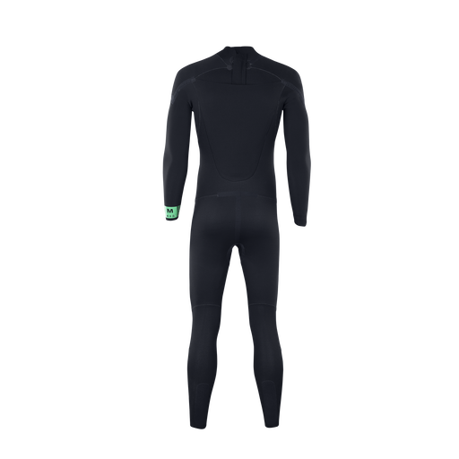 ION Base re back-zip fullsuit wetsuit unisex in black – back view
