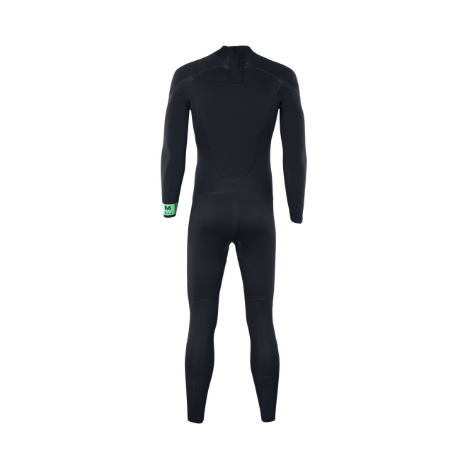 ION Base re back-zip fullsuit wetsuit unisex in black – back view