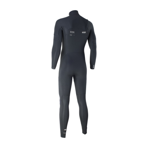 ION Seek Core muta neoprene 5/4mm front-zip uomo in nero — vista posteriore
