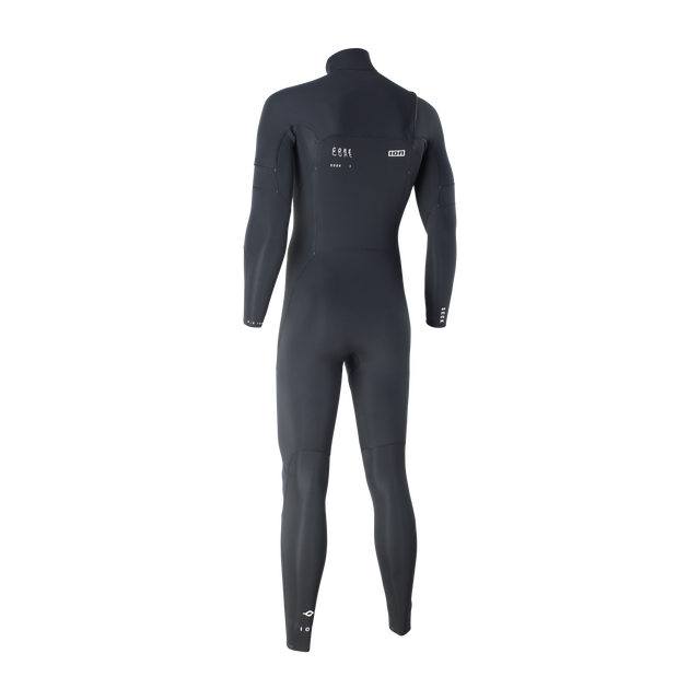 ION Seek Core muta neoprene 5/4mm front-zip uomo in nero — vista posteriore