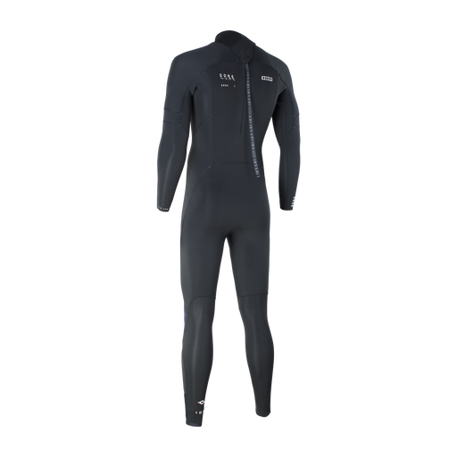 ION Seek Core combinaison 5/4mm zip dos homme en noir – vue trois quarts