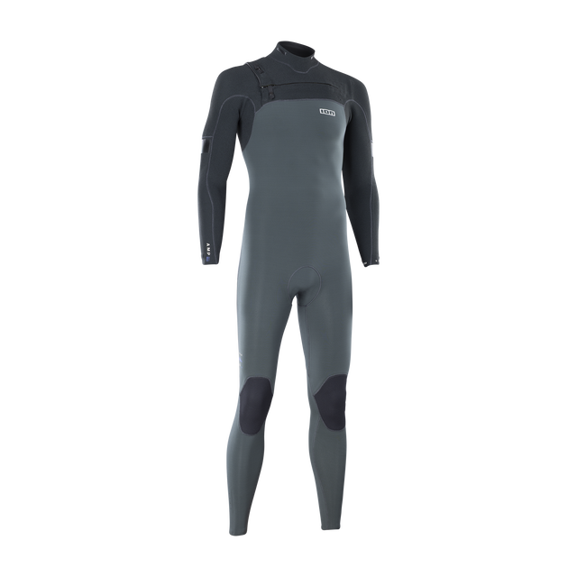 ION Seek Amp 3/2mm front-zip men's fullsuit wetsuit in dark grey and black