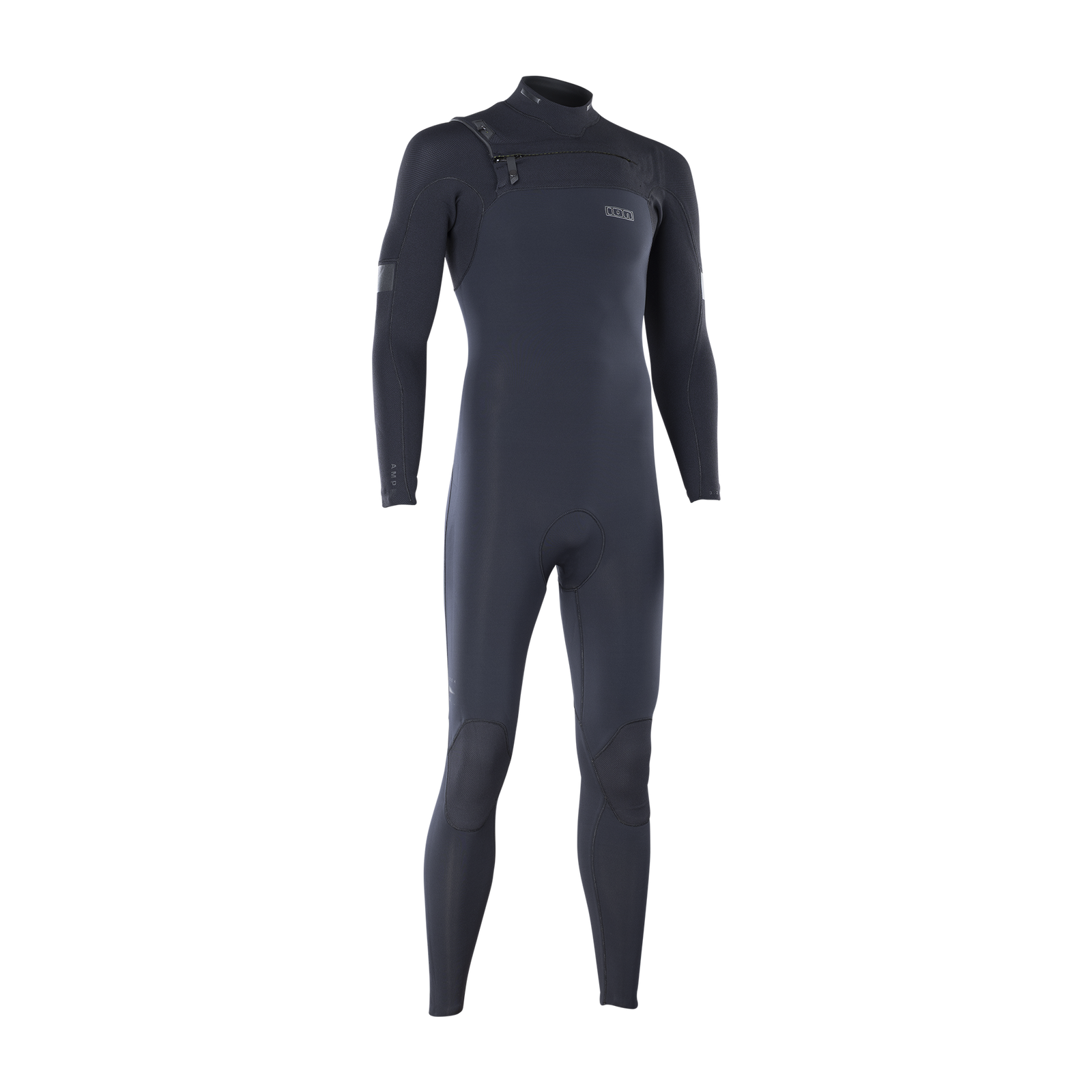 ION Seek Amp 4/3mm front-zip fullsuit wetsuit men in dark charcoal
