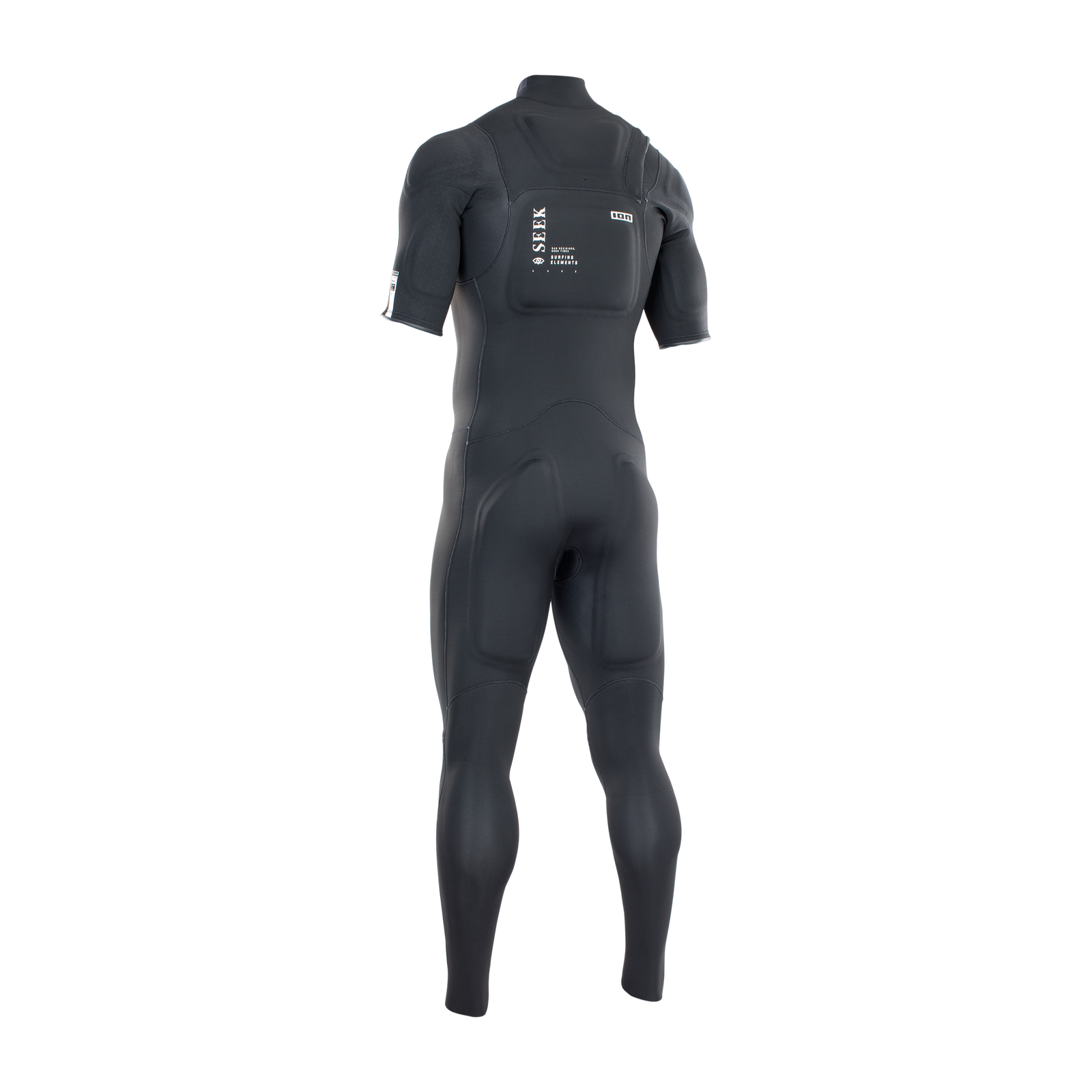 ION Protection Suit Steamer 3/2mm combinaison intégrale zip frontal manches courtes en noir avec protections