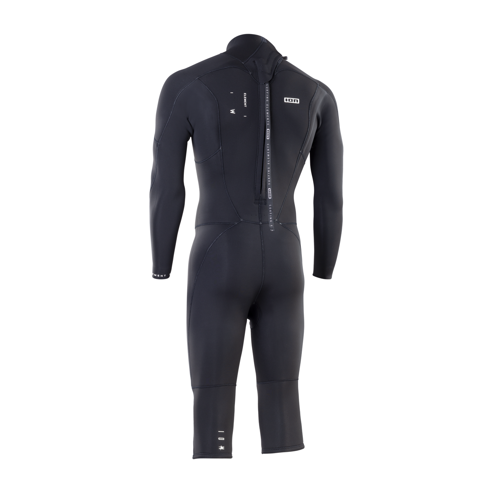 ION Element 4/3 mm Overknee Rückenreißverschluss Fullsuit Neoprenanzug Herren in schwarz, Rückansicht