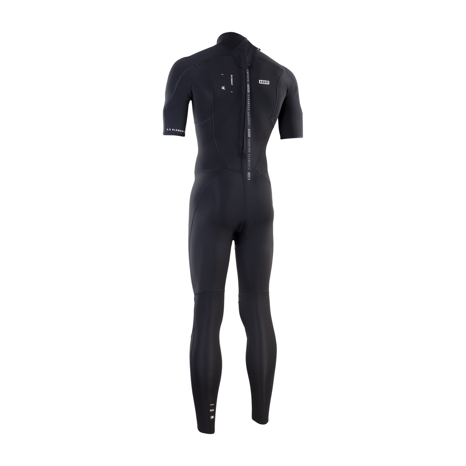ION Element combinaison néoprène 2/2mm zip dorsal manches courtes homme en noir