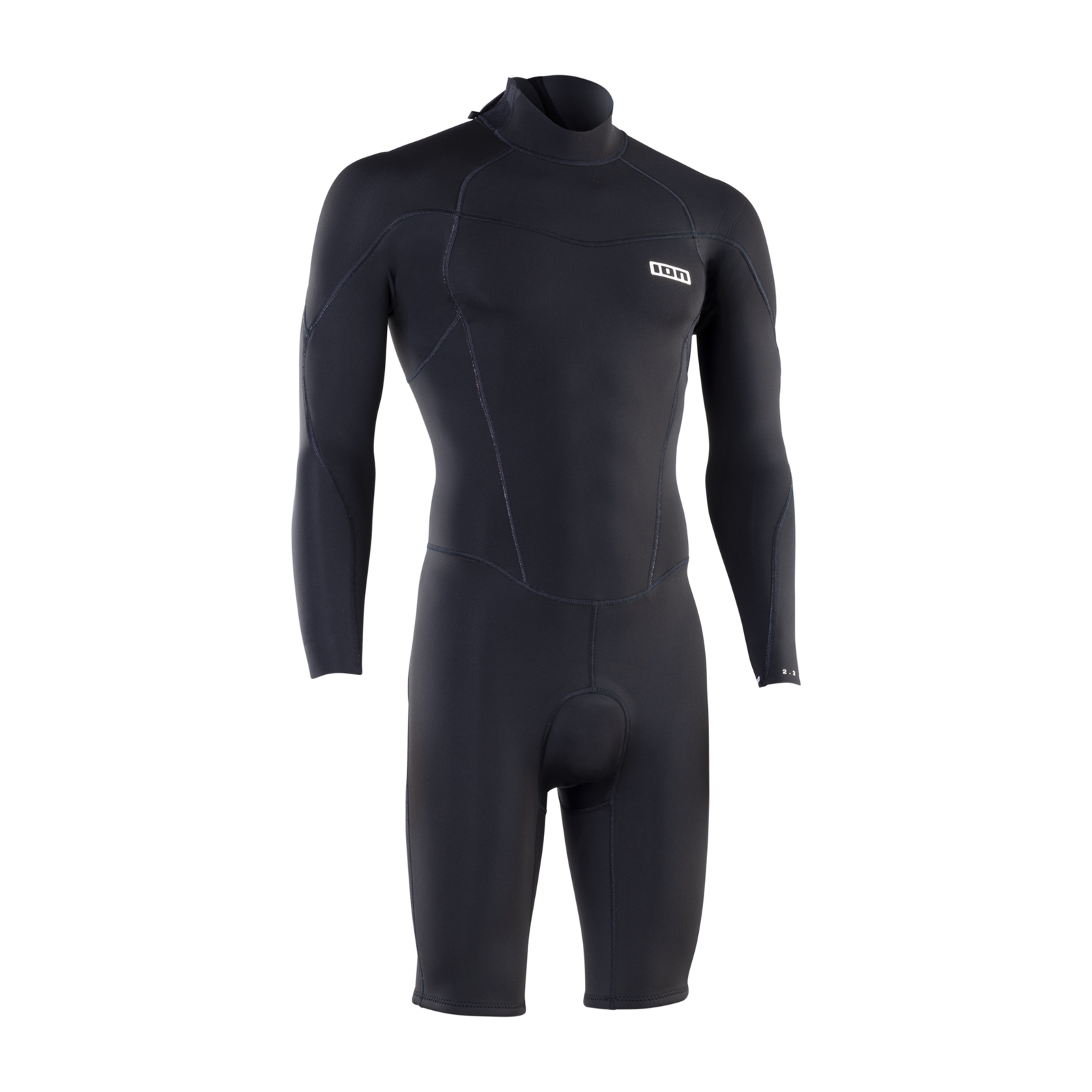 ION Element combinaison shorty néoprène 2/2mm manches longues zip dos en noir