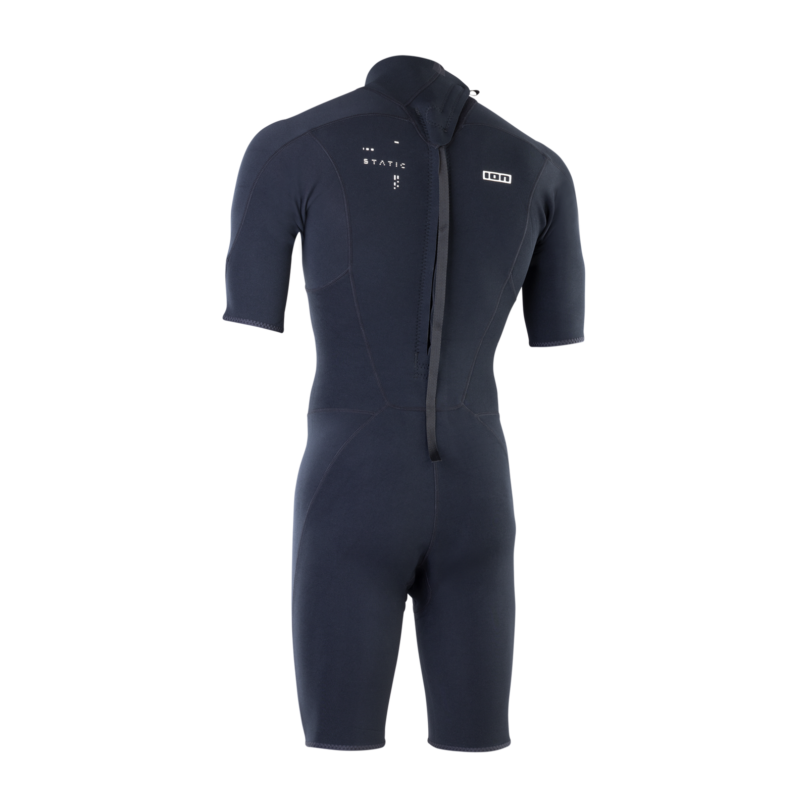 ION Static 2/2 mm Backzip Shorty Kurzarm-Neoprenanzug Herren in schwarz