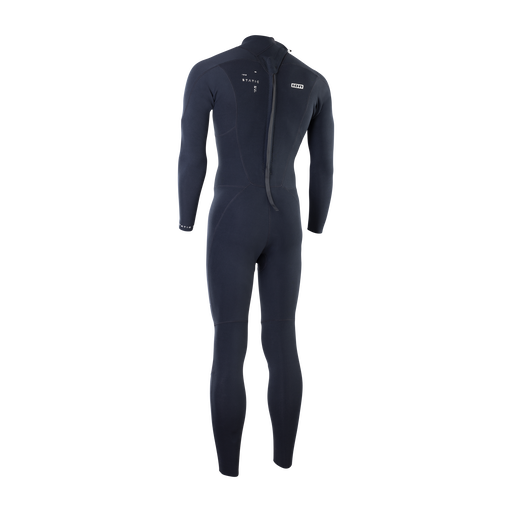 ION Static fato de mergulho 3/2mm zip traseiro homem em preto marinho escuro – vista traseira