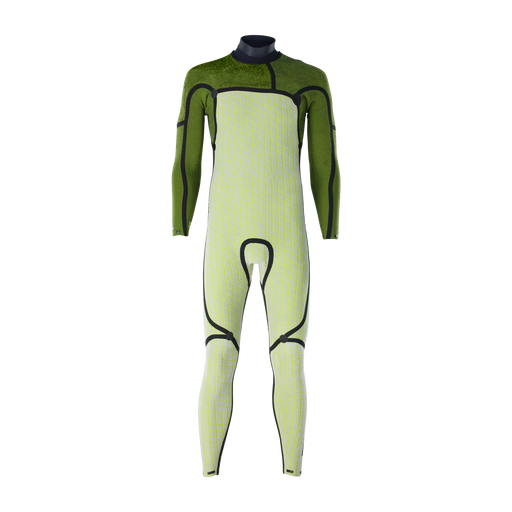 ION Seek Select 4/3mm front-zip fullsuit men in olive green and lime