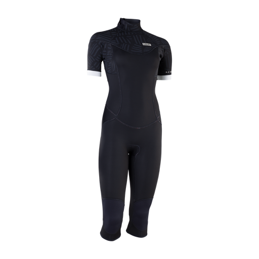 ION Element 3/2mm Overknee Kurzarm-Neoprenanzug mit Backzip für Damen in schwarz
