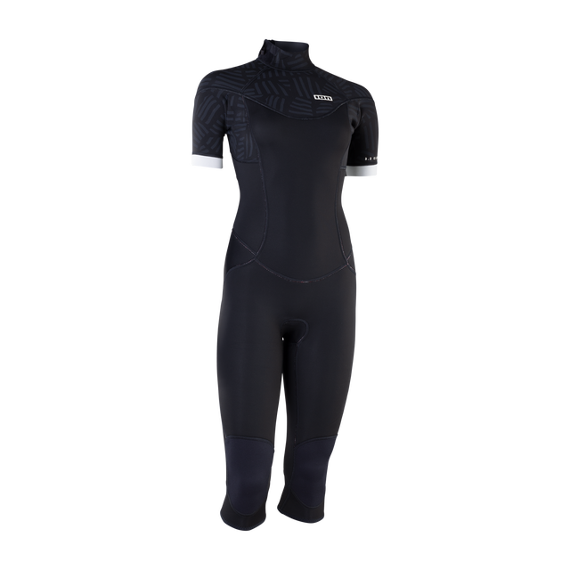 ION Element 3/2mm Overknee Kurzarm-Neoprenanzug mit Backzip für Damen in schwarz