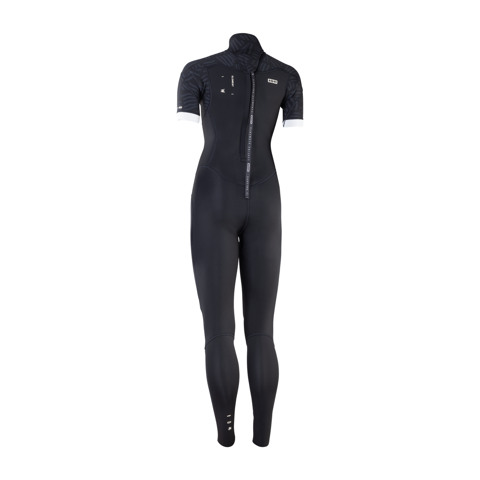 ION Element 3/2mm back-zip short-sleeve fullsuit women in black