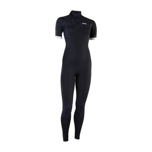 ION Element 3/2mm Kurzarm-Backzip Neoprenanzug Damen in schwarz