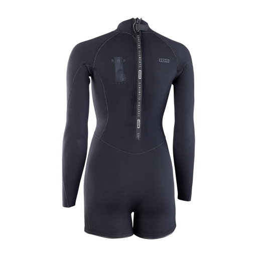 ION Amaze Amp Longarm-Shorty 2mm Back-Zip Damen-Neoprenanzug in schwarz – Rückansicht