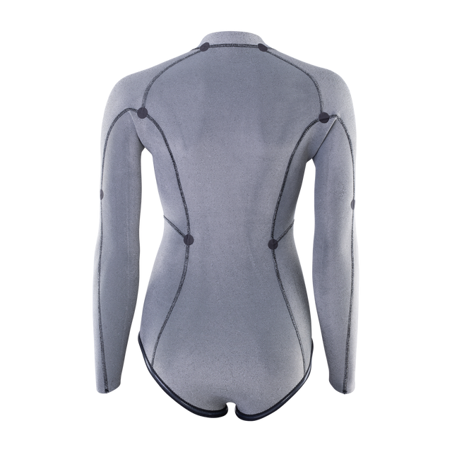 ION Amaze Amp Hot Shorty 2.0 LS Damen Shorty Neoprenanzug Frontzip in stahlgrau