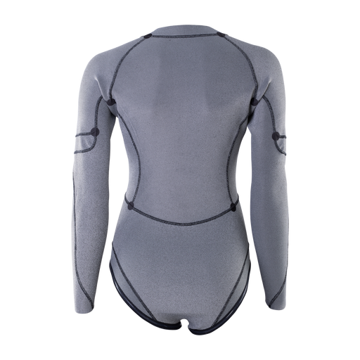 ION Amaze Hot Shorty 1,5mm Langarm-Shorty mit Frontzip für Damen in slate grey – Rückansicht