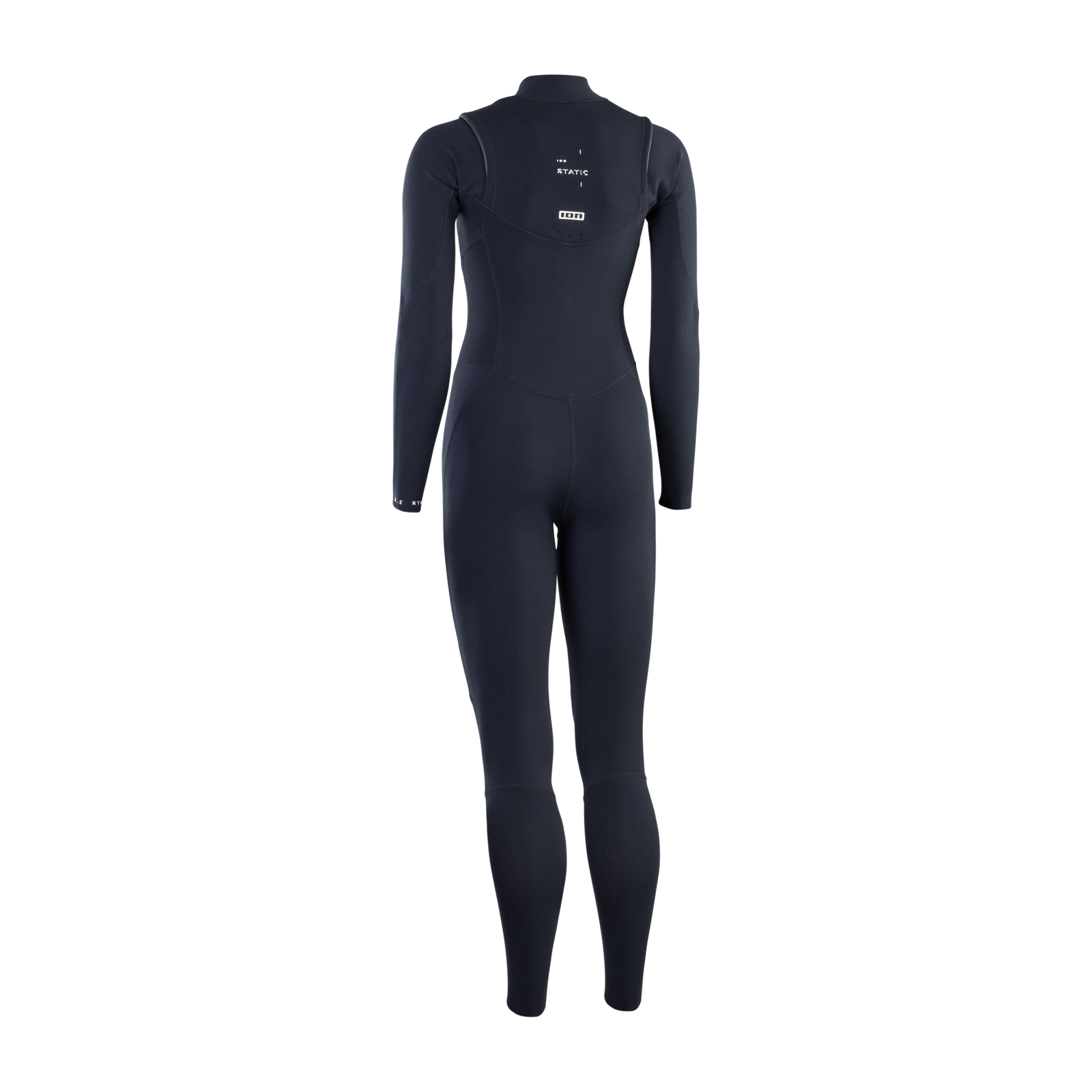 ION Static muta intera donna 3/2mm zip frontale in nero – vista posteriore