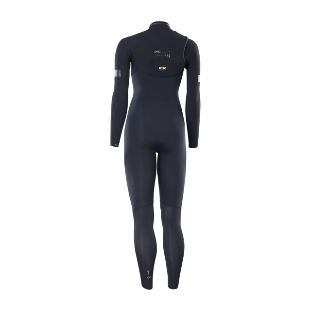 ION Amaze Amp 5/4mm front zip women's fullsuit in dark charcoal, back view