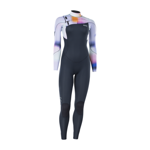 ION Amaze Core fato de mergulho feminino 4/3mm zip frontal em preto com estampado gráfico abstrato