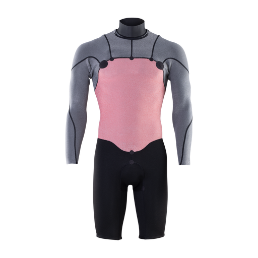ION Element fato shorty 2/2mm manga comprida zip frontal em antracite e rosa
